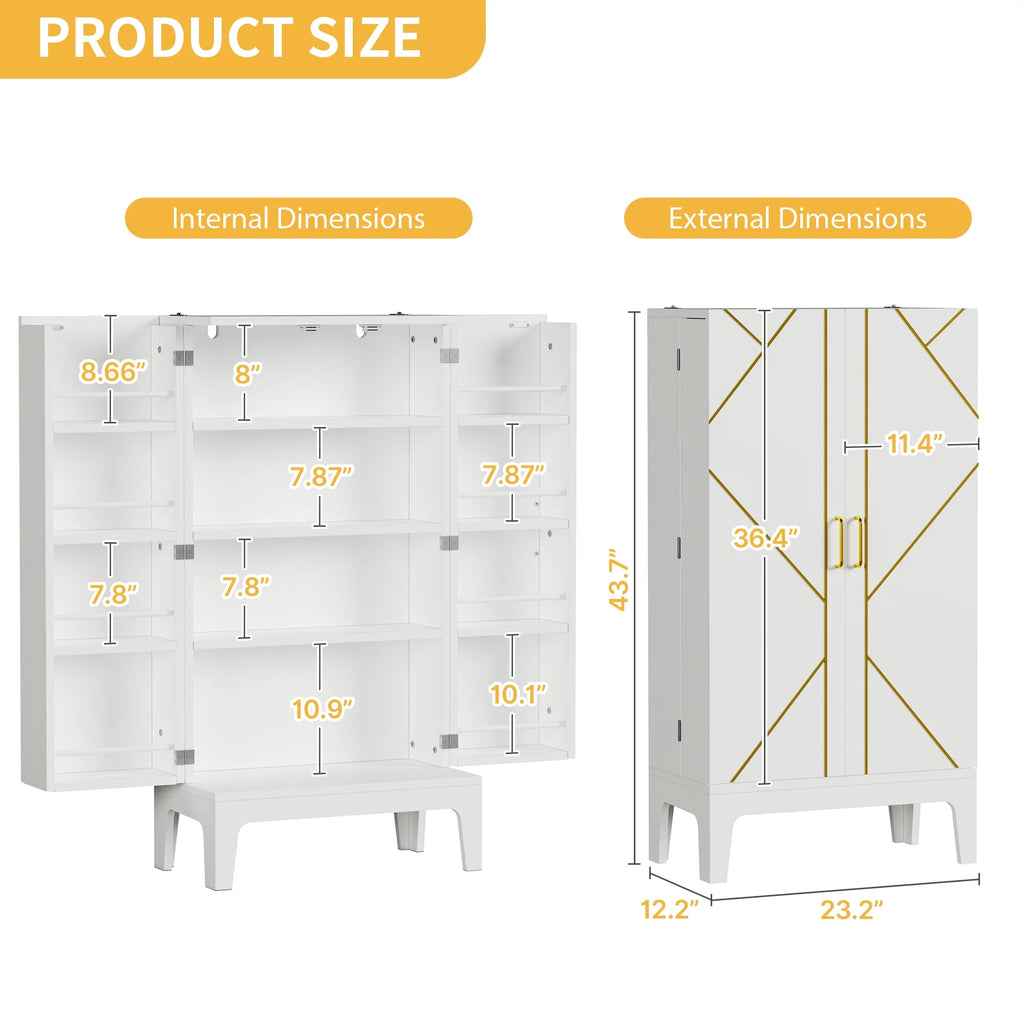 White Freestanding Kitchen Pantry Cabinet G719910