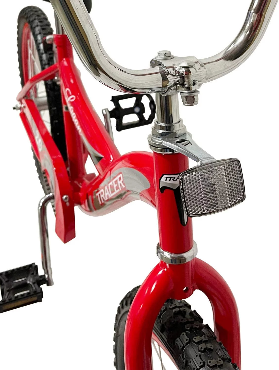 20 BMX Bicycle Coaster Brake One Piece Crank Chrome Rims Black Tire Kid's Bike Red P52242