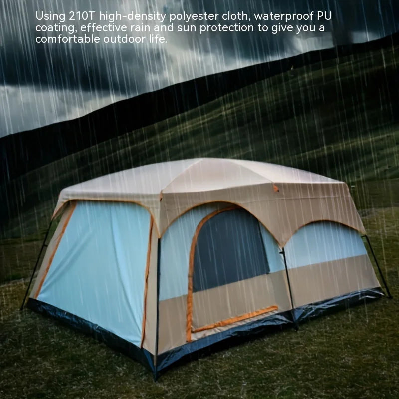 10-Person All-Season Rainproof Camping Tent with 2 Bedrooms W2050
