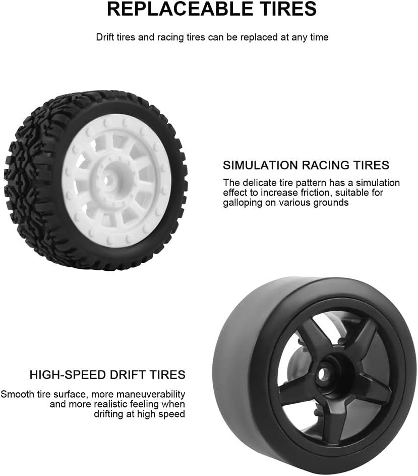 1:16 Scale 2.4GHz RC Drift Car, 4WD RTR, 2 Batteries F697