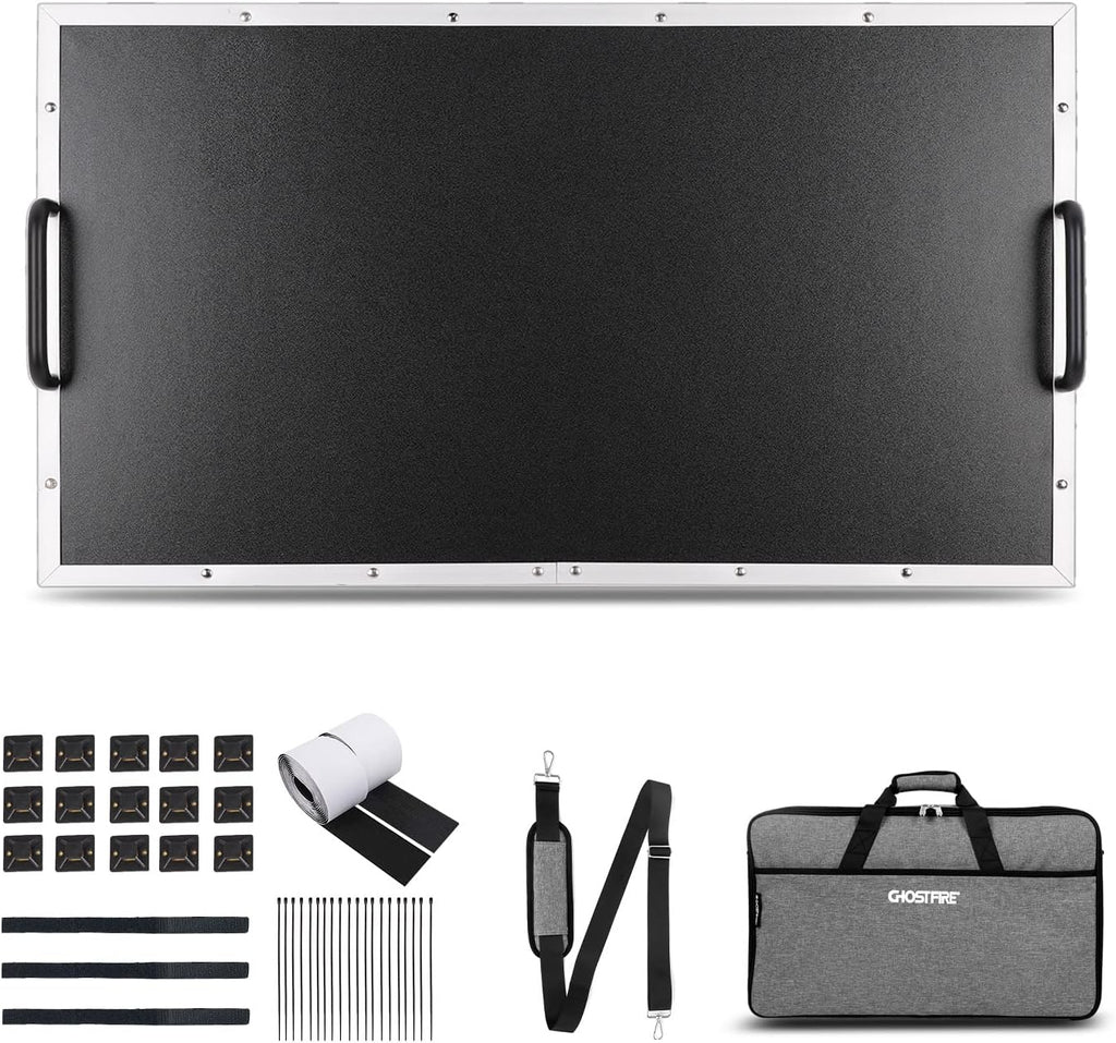 Aluminum Alloy Effect Pedalboard with Carry Bag T32526