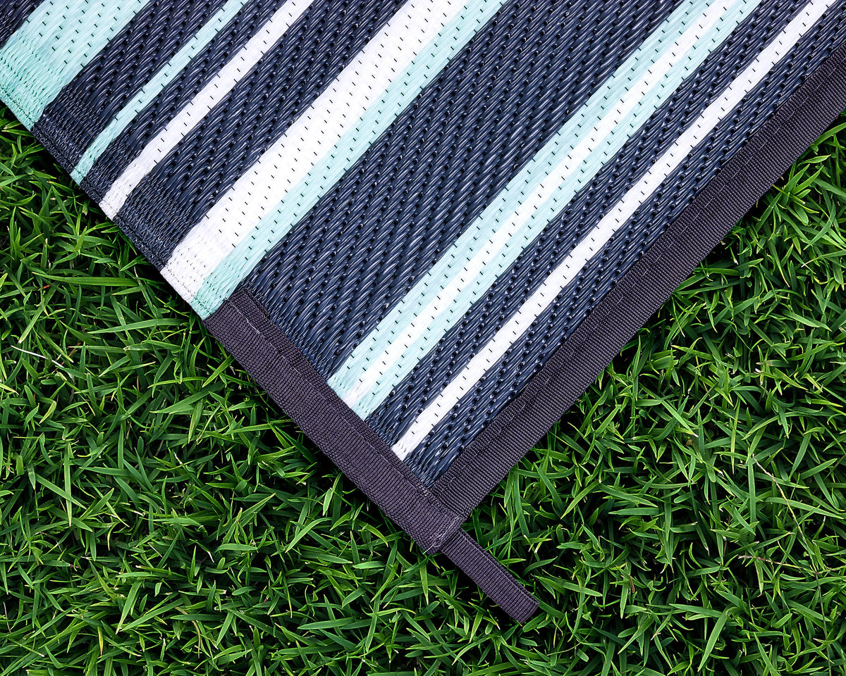 Reversible RV Awning and Outdoor Mat 9-feet x 12-feet Multicolor N69969