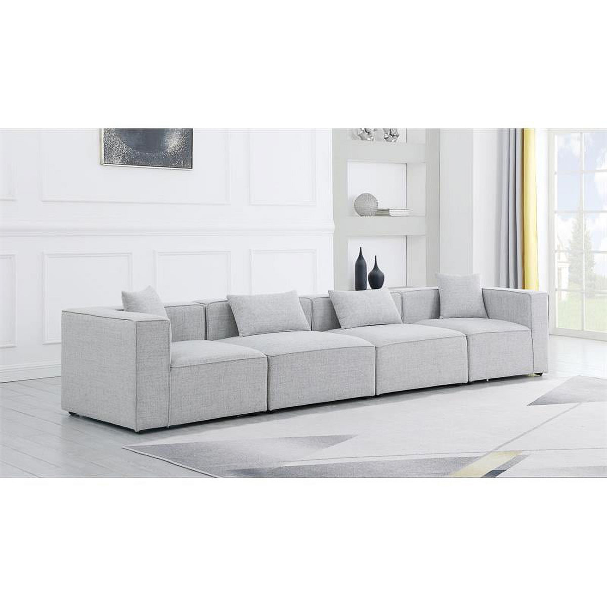 Grey Linen Modular Sofa G997