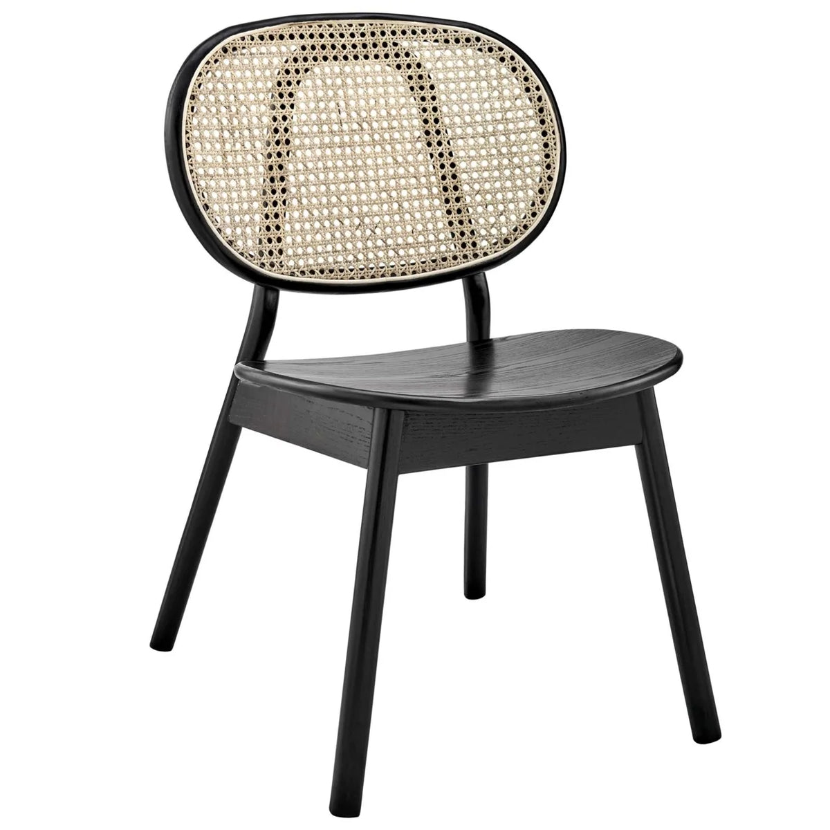 Black Wood Dining Side Chair Set of 2 P24392