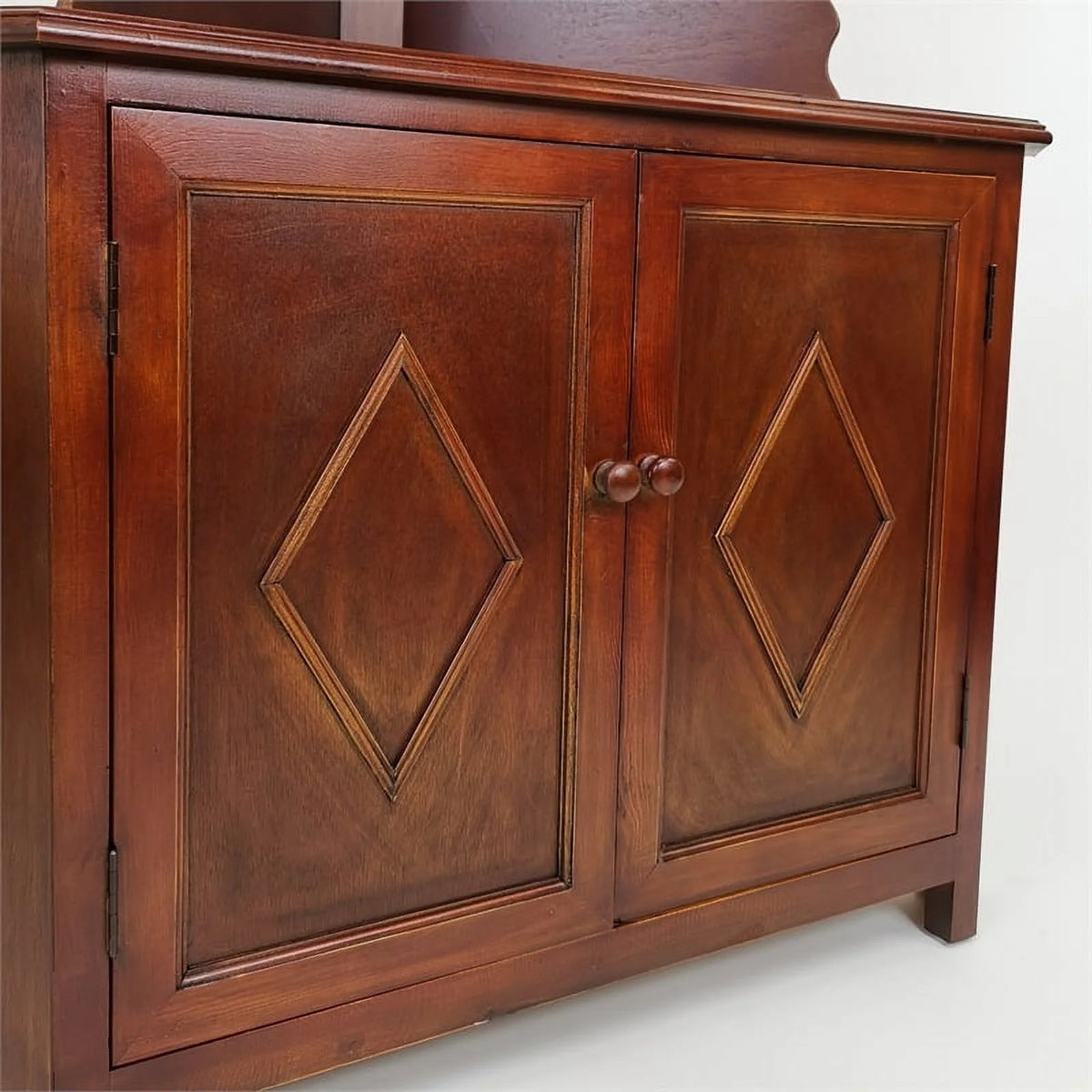 Brown Wood Three Shelf Corner Display Unit N35142