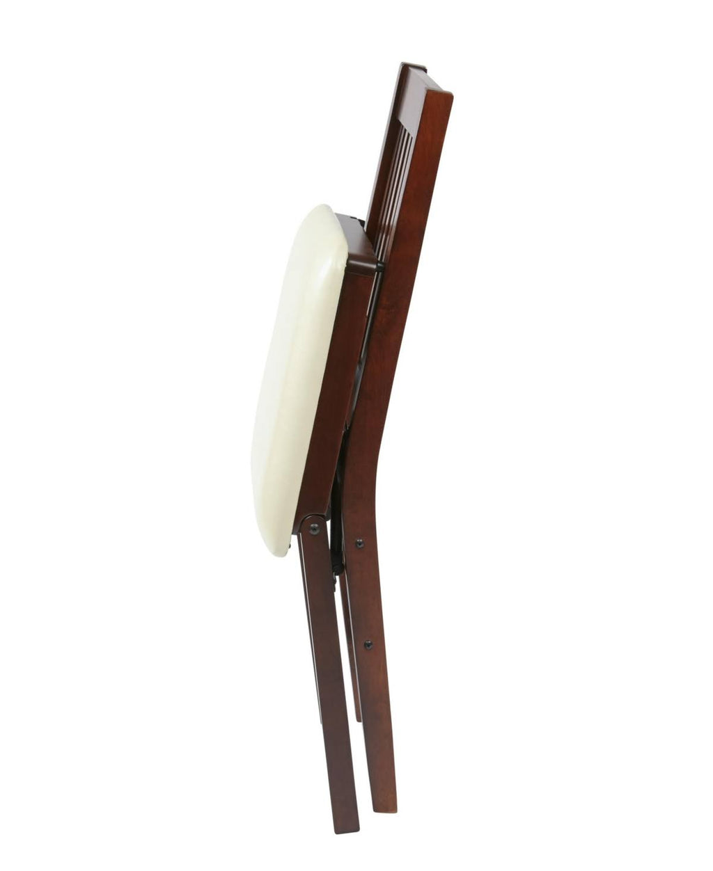 Solid Wood Folding Chair, Espresso/Red - 2 count R23104