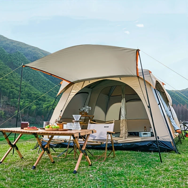 10-Person All-Season Rainproof Camping Tent with 2 Bedrooms W2050