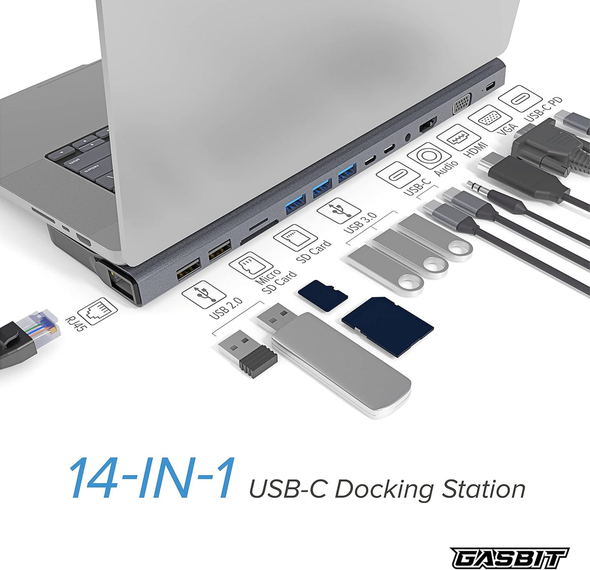 14-in-1 USB C Hub Multiport Adapter, Pack of 2 I90716