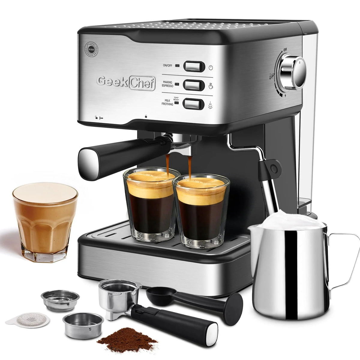 20 Bar Espresso and Cappuccino Maker 950W 1.5L G3781