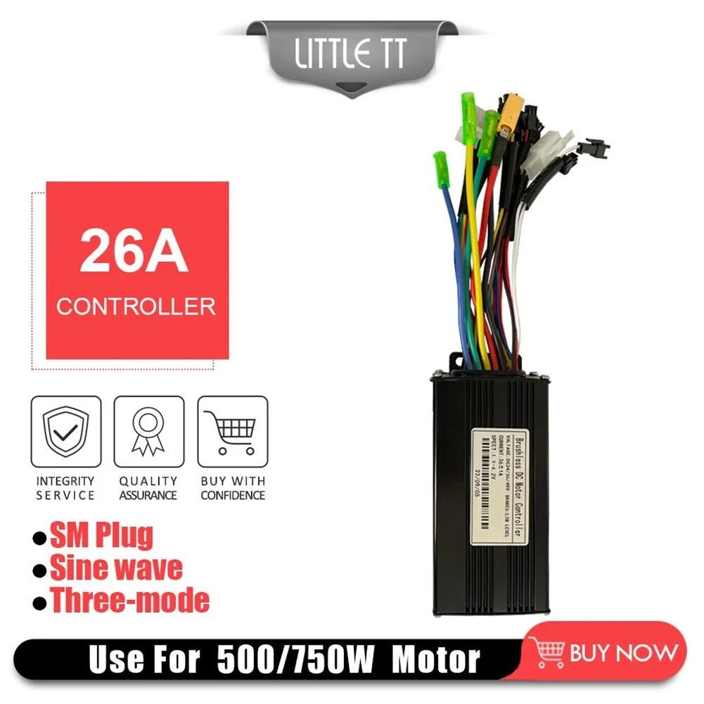 36/48V 26A Sine Wave Controller S810 Display Throttle 8 PAS Kit For E-Bike MTB L3930