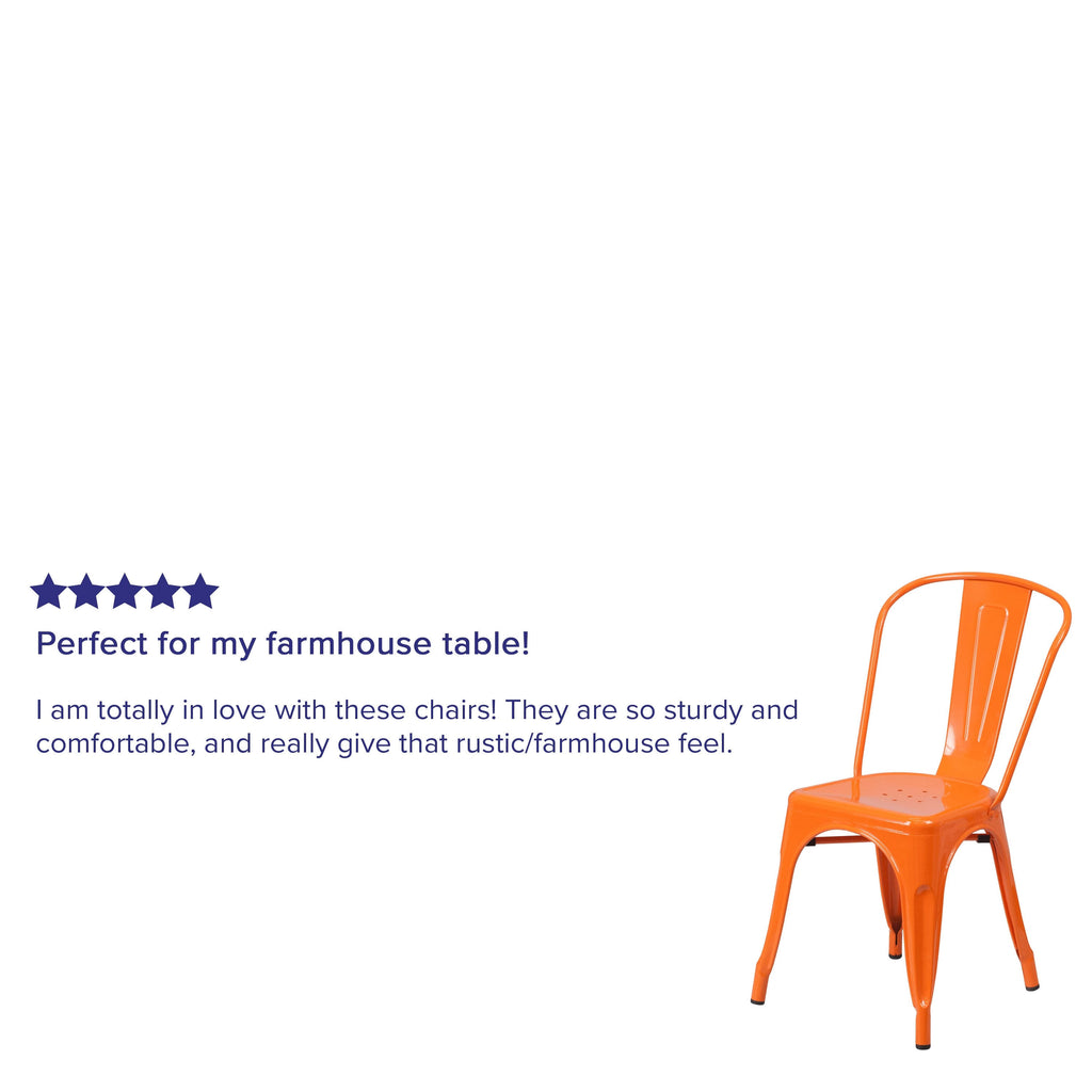 4 Pack Metal Stackable Bistro Chair F98395