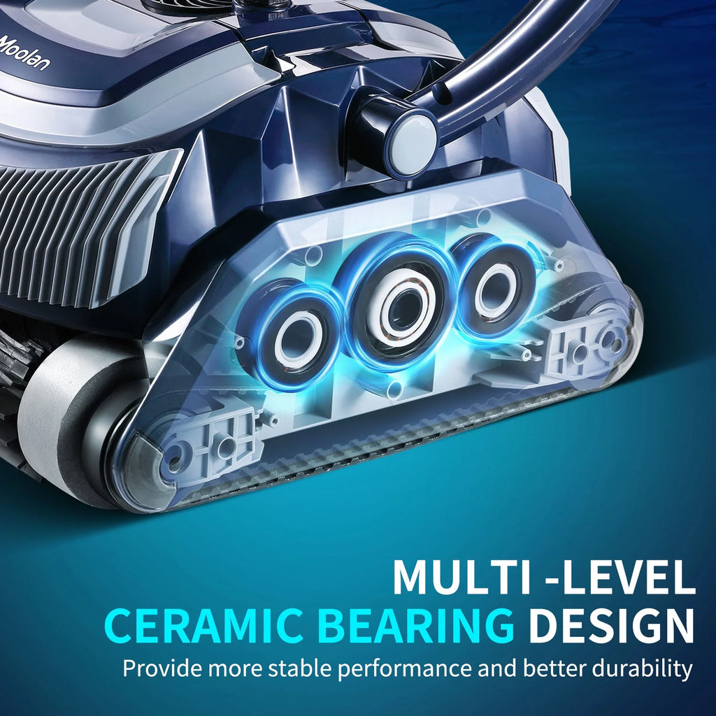 Automatic Robotic Pool Vacuum Cleaner with Self-Parking, Blue E6192