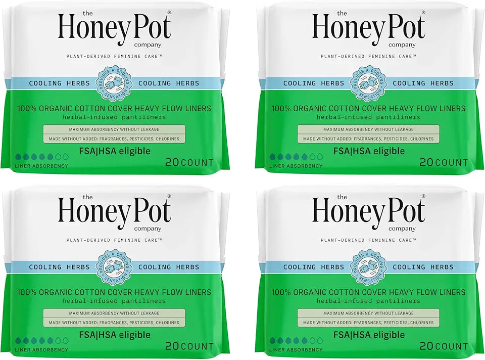 Herbal Panty Liners with Wings Organic Cotton Cover Z685890