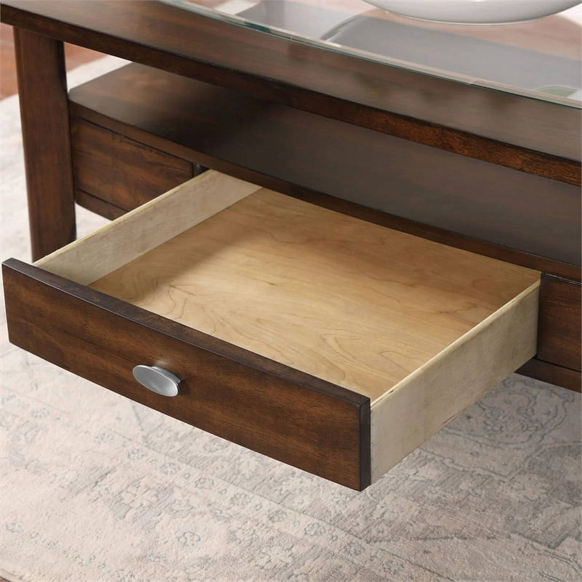3-Piece Wood Coffee Table Set in Dark Walnut I138