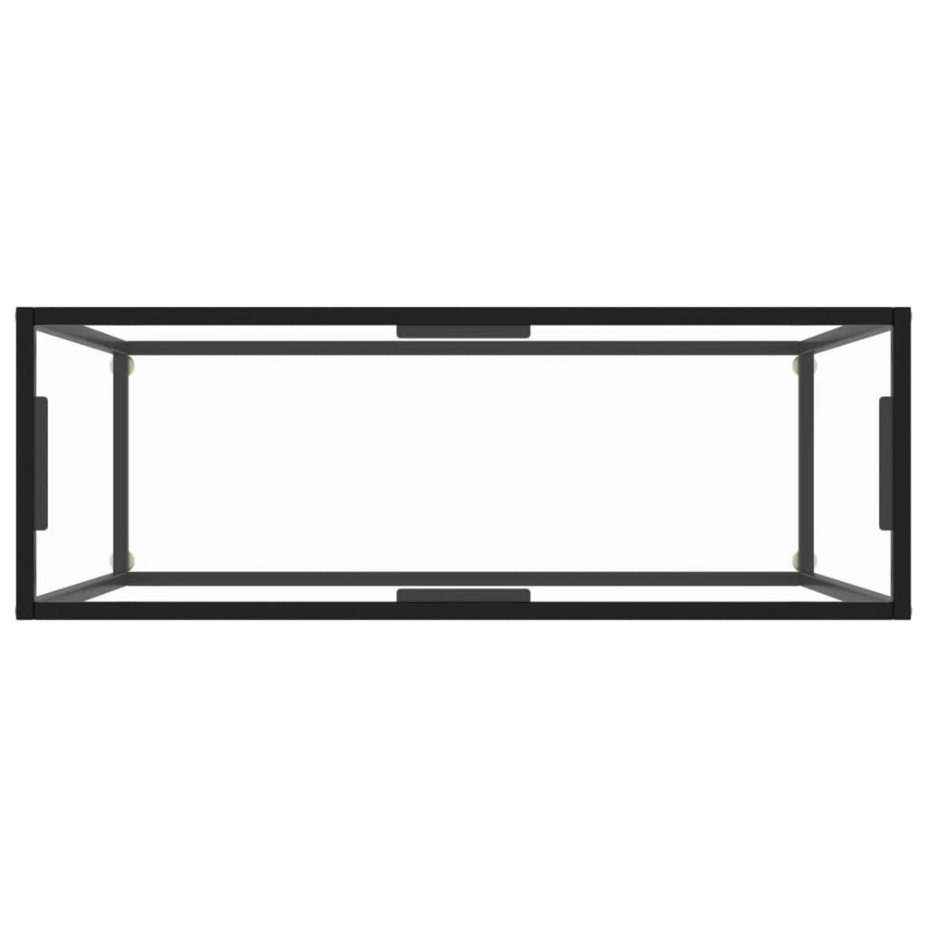 Tempered Glass Console Table with Steel Frame I32570