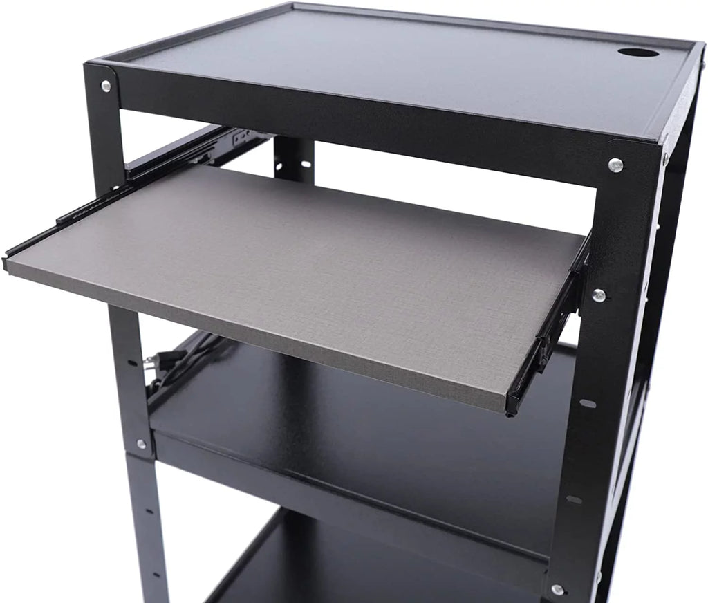 Height Adjustable Utility Cart with Keyboard Tray R65050