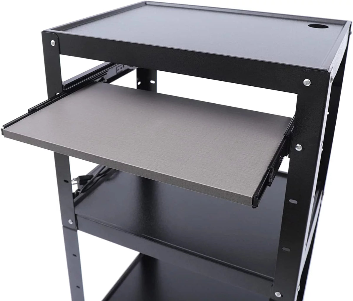 Height Adjustable Utility Cart with Keyboard Tray R65050