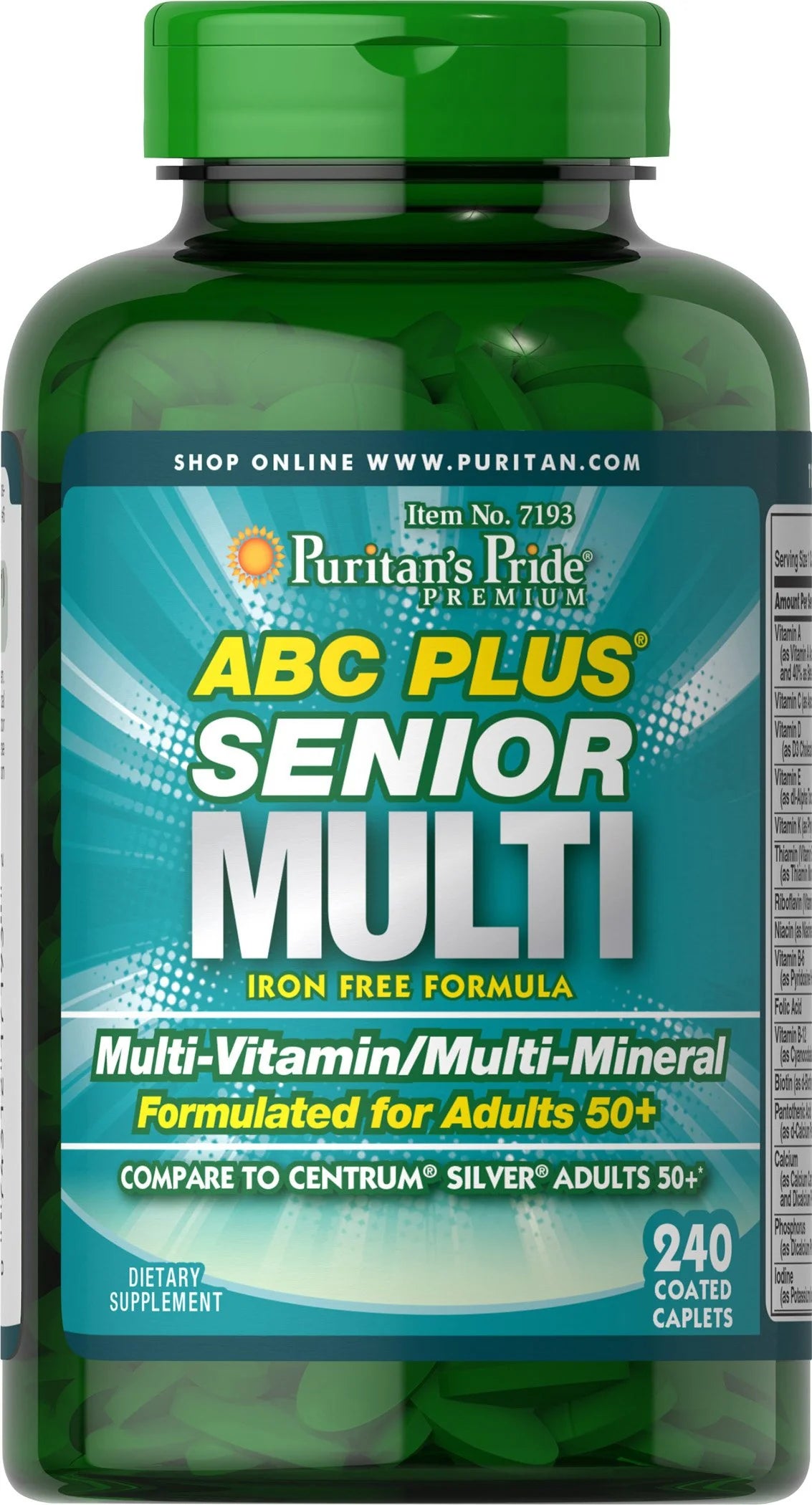 Multivitamin Multi-mineral Caplets 240 Count G76598
