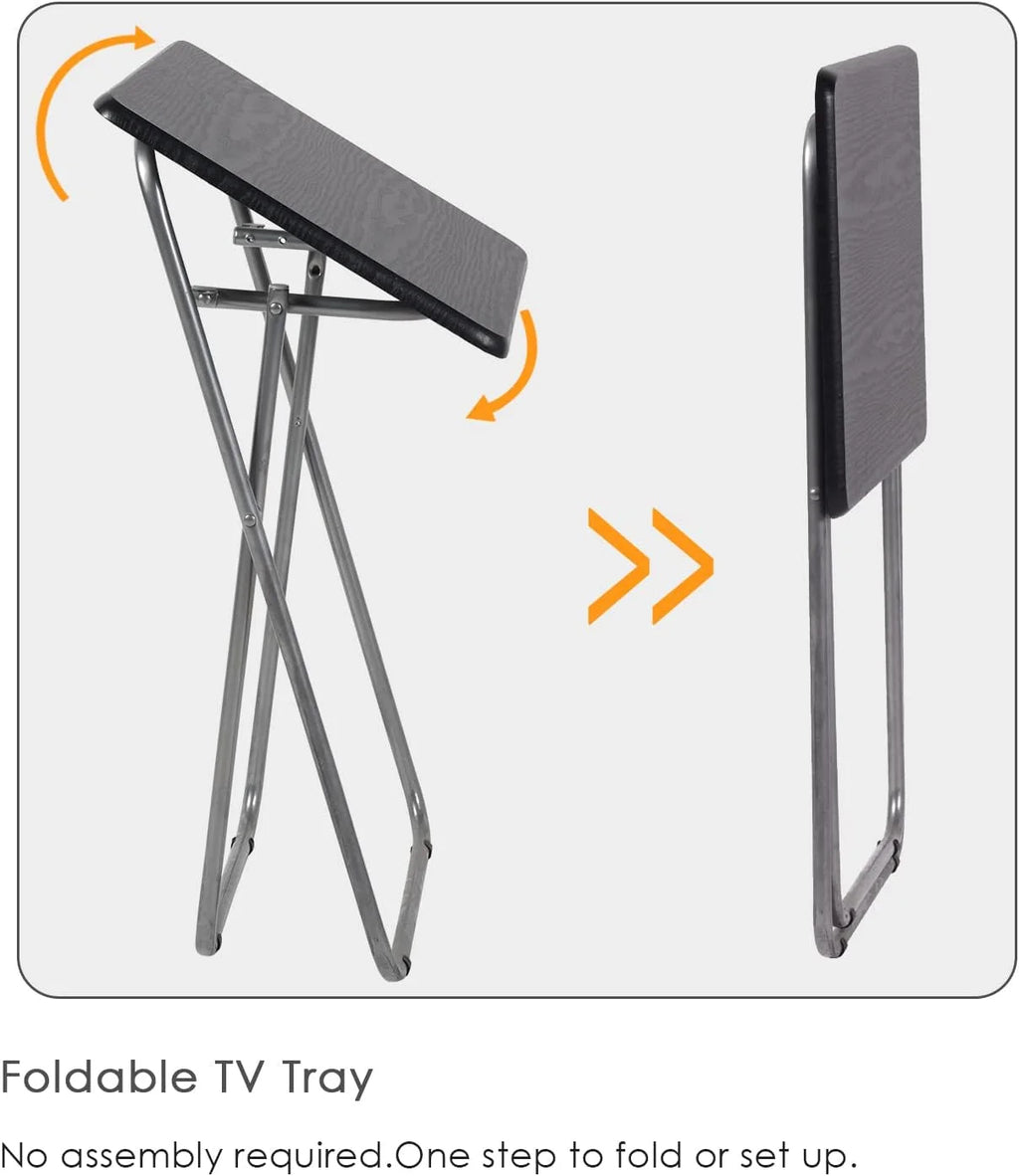 Set of 2 Folding Laptop Tables Black J239