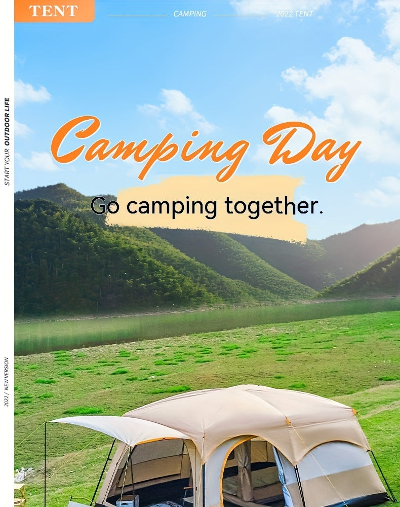 10-Person All-Season Rainproof Camping Tent with 2 Bedrooms W2050