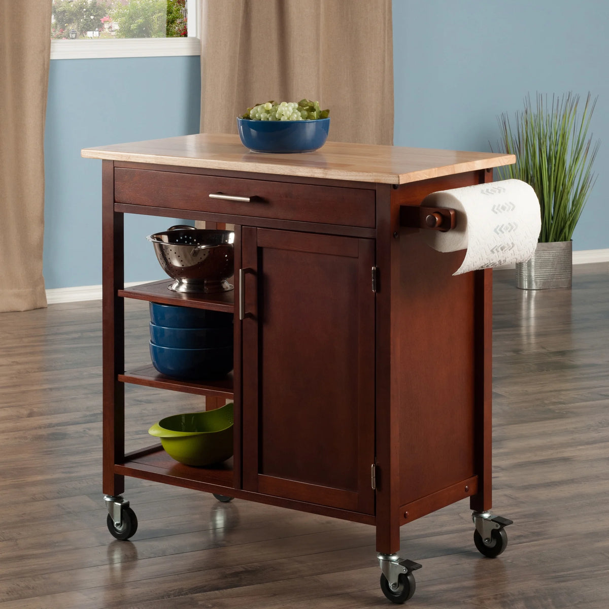 Wood Kitchen Utility Cart Z414238