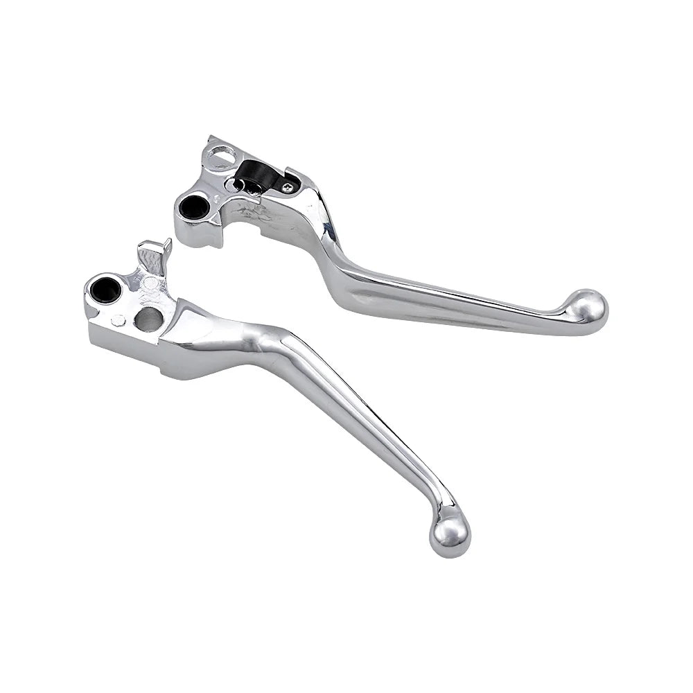 1" Chrome Handlebar Switches Control Horn On/Off Kit Brake Clutch Hand Levers Black CNC Hand Grips D797