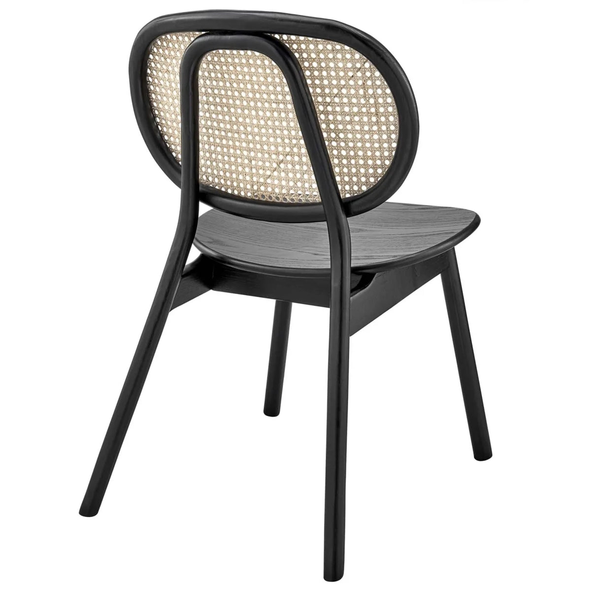 Black Wood Dining Side Chair Set of 2 P24392