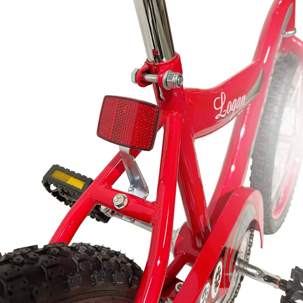 20 BMX Bicycle Coaster Brake One Piece Crank Chrome Rims Black Tire Kid's Bike Red P52242