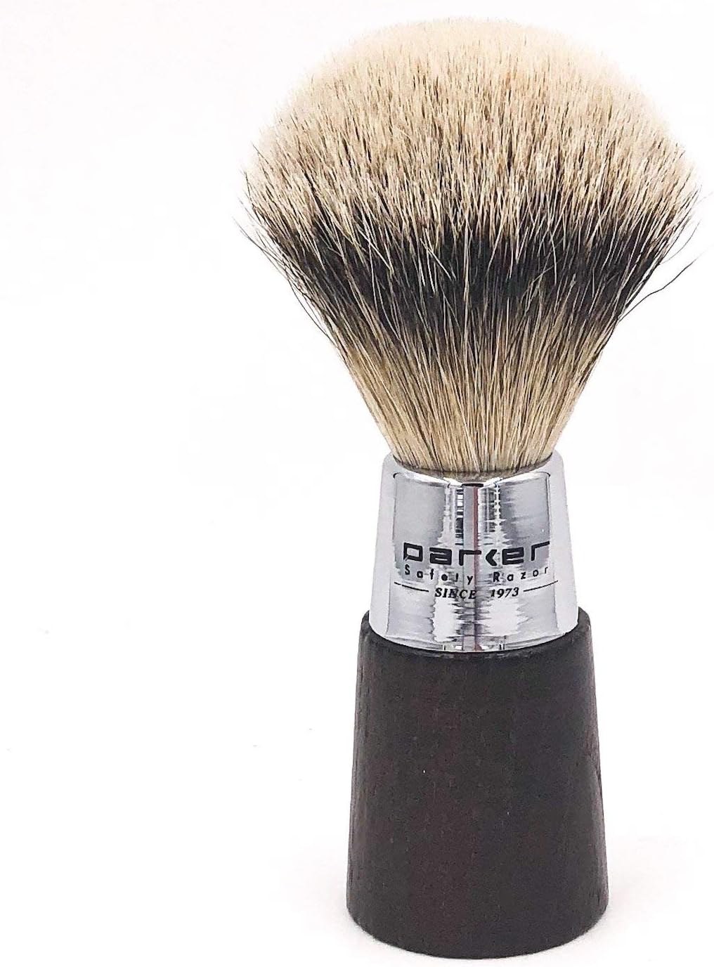 Walnut and Chrome Handle Shaving Brush, Pack of 2 U8684