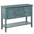 Dark Blue Buffet Sideboard Console Table with Bottom Shelf P351